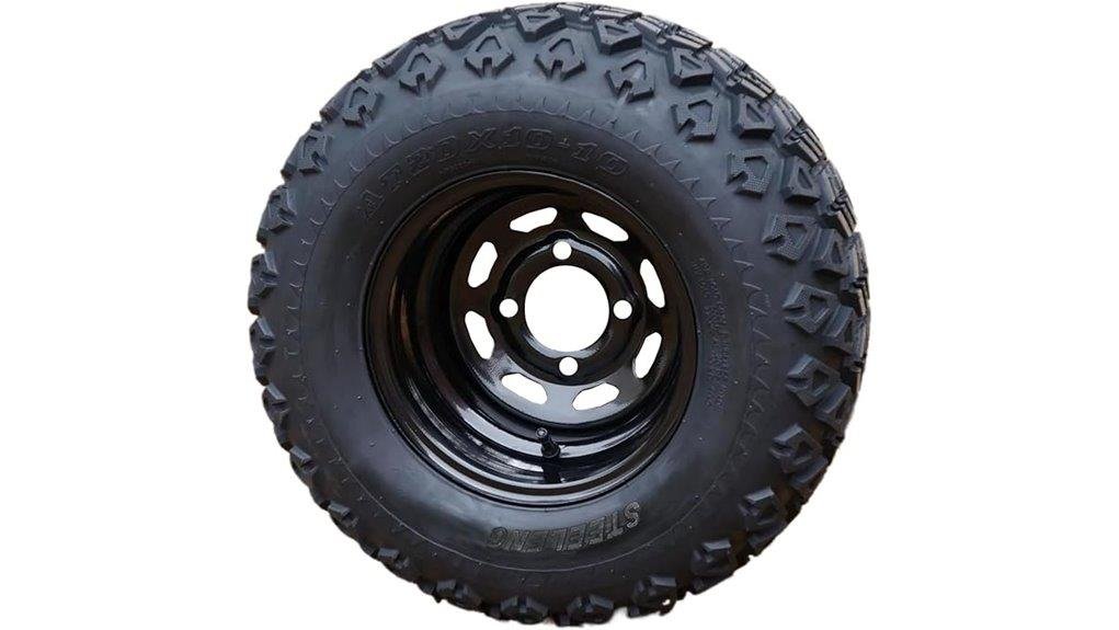10 inch black steel wheels