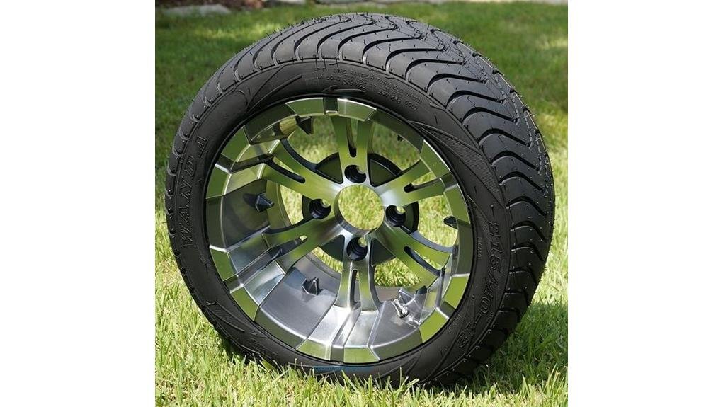 12 inch gunmetal aluminum wheels