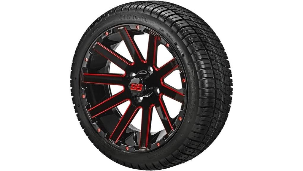 14 inch venom black red