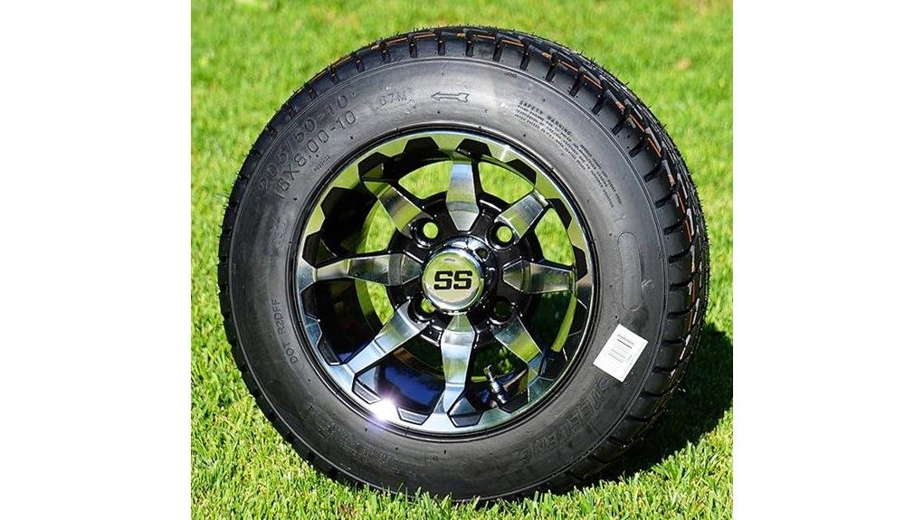 black machined 10 wheels