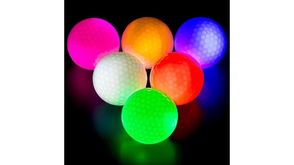 bright durable glow golfballs