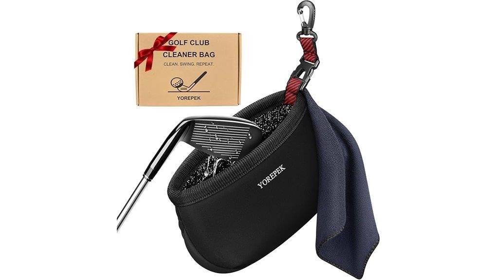 compact portable golf club cleaner