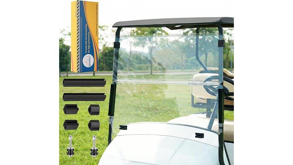 foldable 5mm ezgo windshield