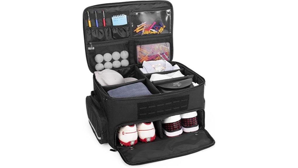 foldable multi compartment trunk organizer