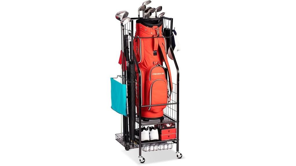 garage golf bag organizer