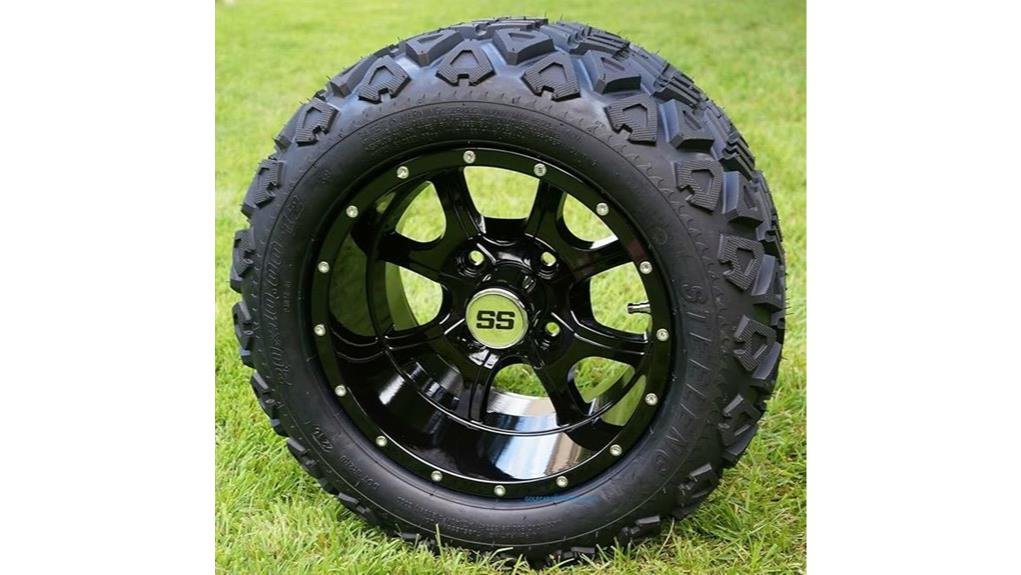 gloss black 12 stalker wheels