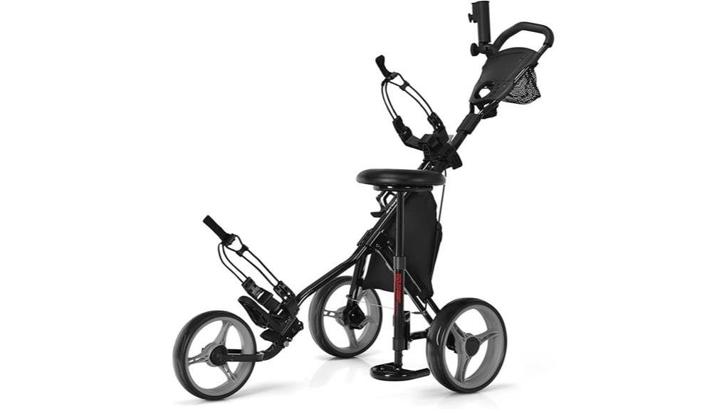 golf push cart with seat