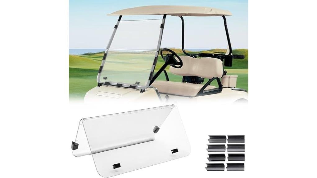 kemimoto foldable golf windshield