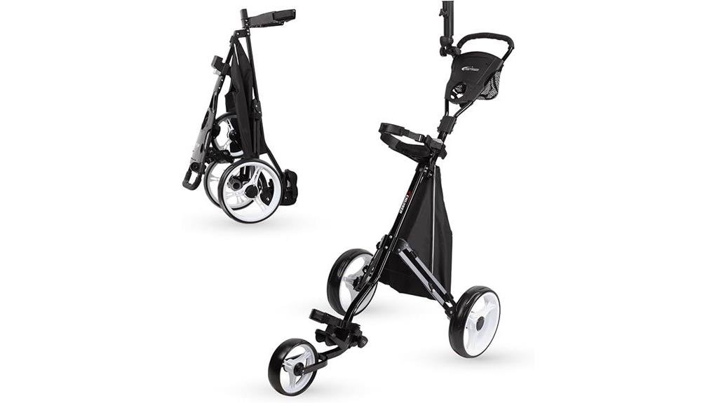 lightweight foldable three wheel golf cart