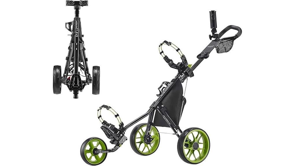 lightweight three wheel golf pushcart
