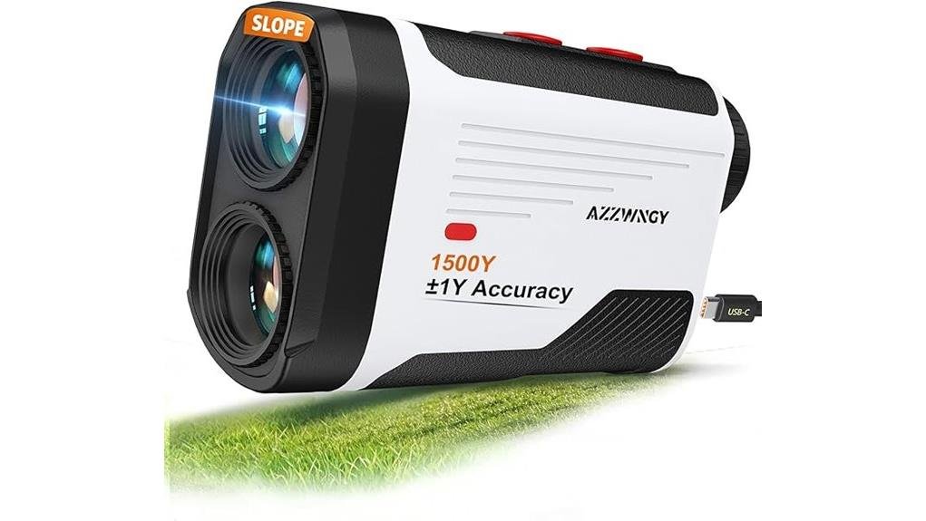 long range slope enabled golf rangefinder