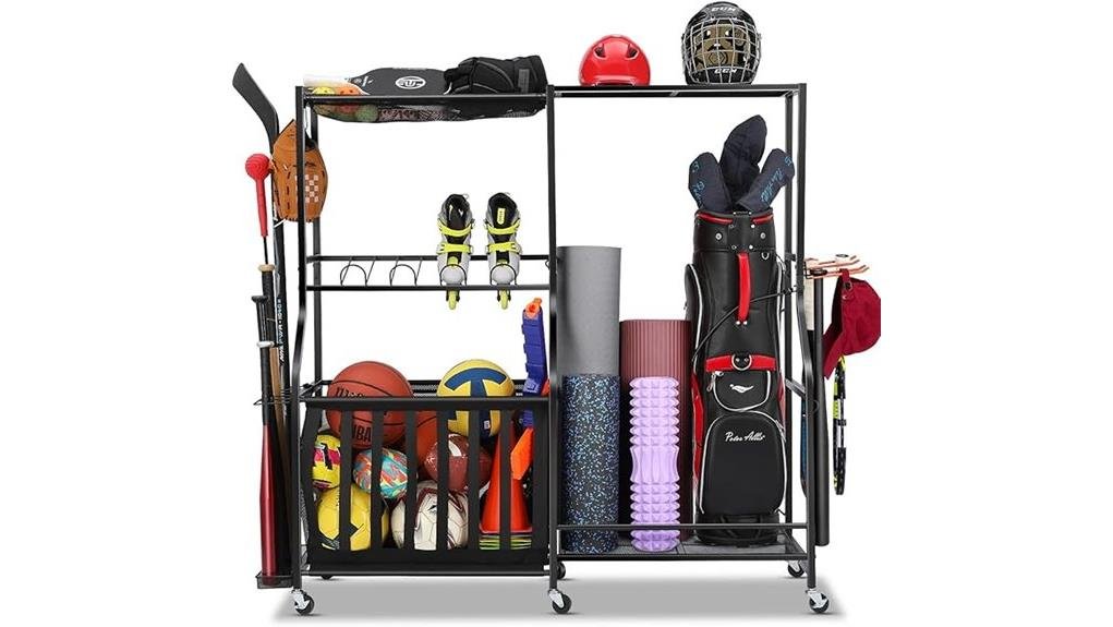mobile garage equipment organizer