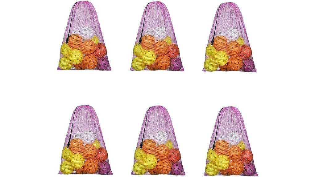 purple 18 x12 mesh drawstring bag