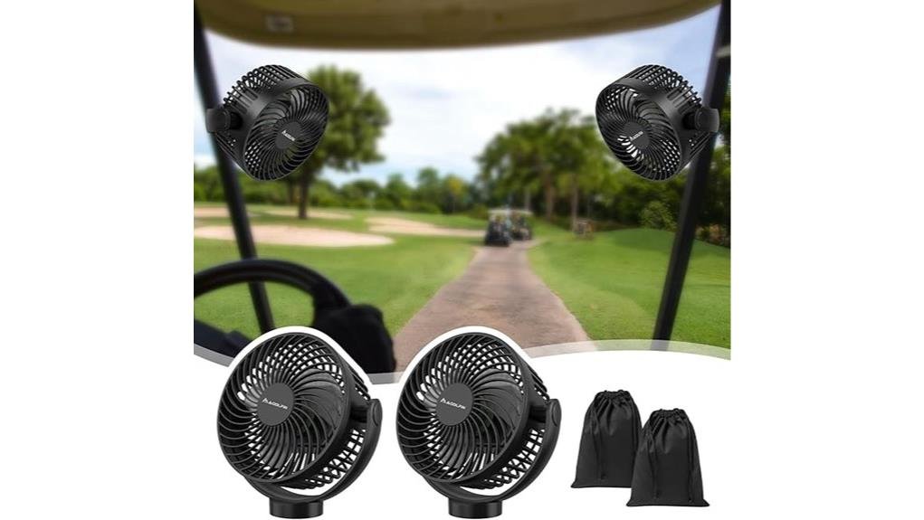 rechargeable magnetic golf cart fans