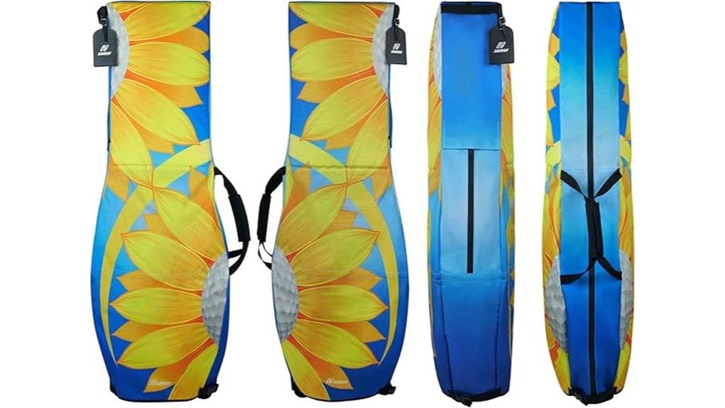 sunflower patterned golf travel bag
