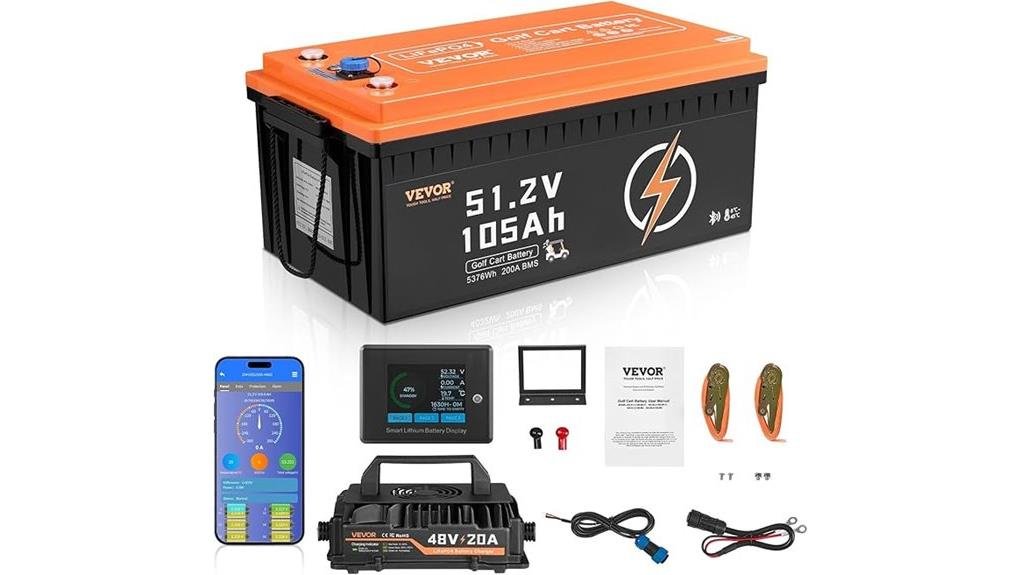 vevor 48v 105ah lithium golfcart