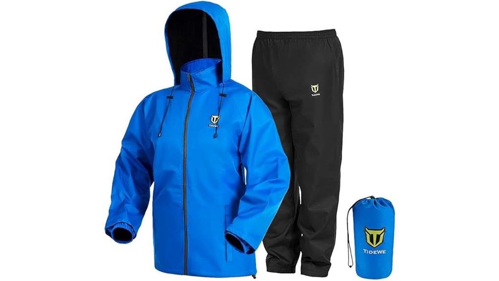 waterproof breathable two piece rainwear